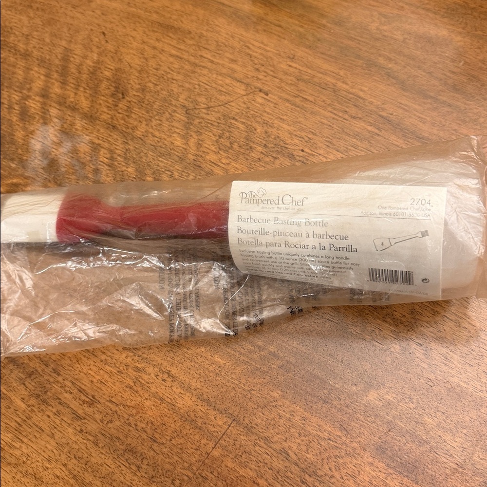 PAMPERED CHEF Barbecue Basting Bottle 2704 New Sealed Pack BBQ Sauce Brush